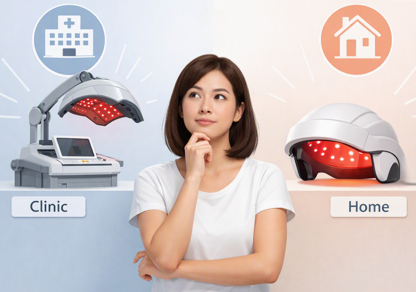 Laser hair growth helmets